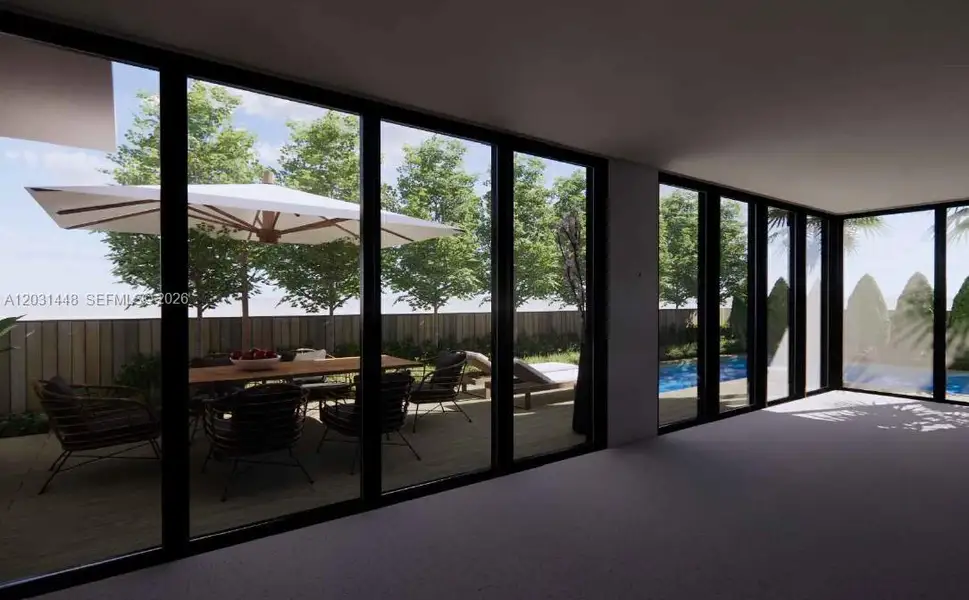 Exterior details and patio area of a home in , Miami (Image 3).