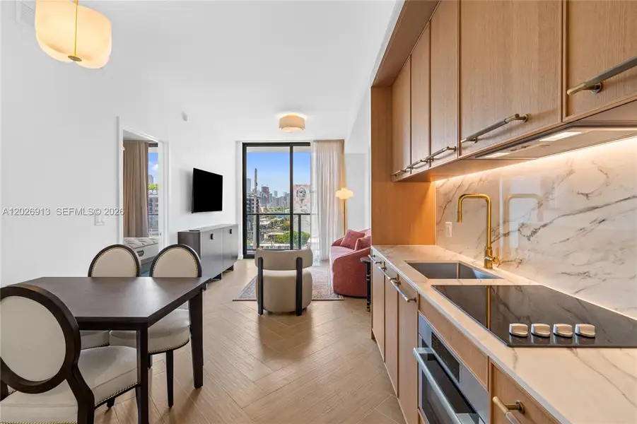 Furnished interior view inside a new home in , Miami (Image 12).