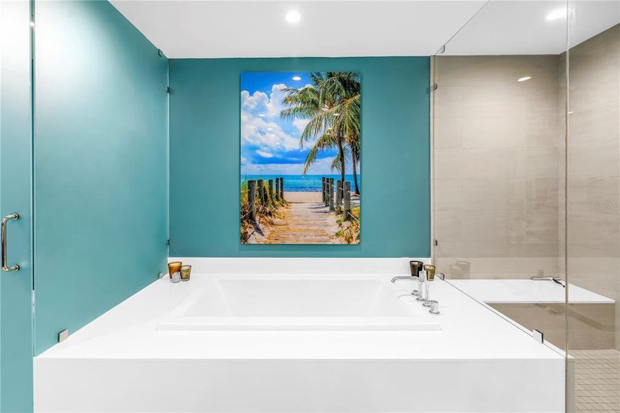 Close-up of interior finishes inside a home in Saltaire, St. Petersburg (Image 21).