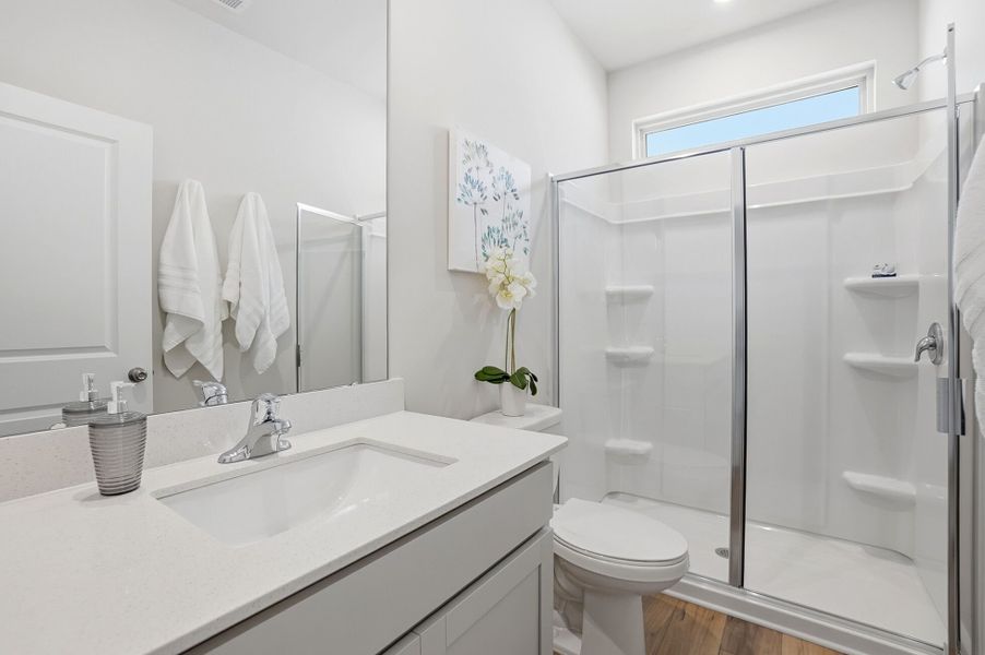 Furnished interior view inside a new home in Waxhaw Landing, Monroe (Image 15).
