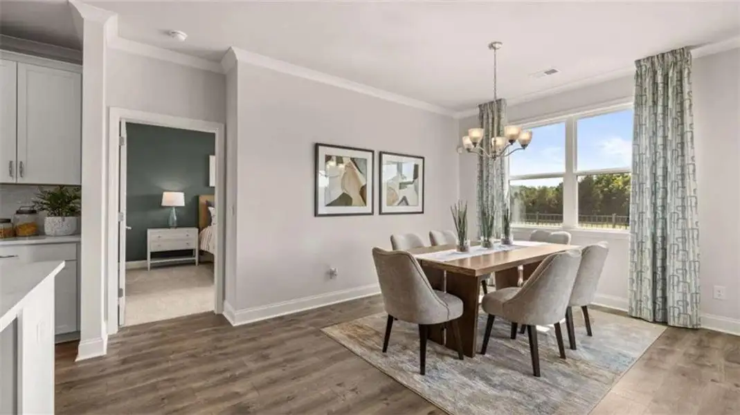 Furnished interior view inside a new home in Oak Ridge Meadows, Locust Grove (Image 32).