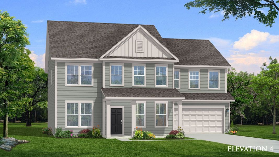 Representative exterior photo of a completed home built from the Townsend by DRB Homes in Weavers Pointe, Zebulon, NC (Image 23).