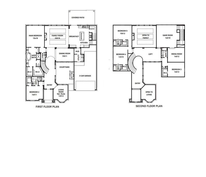 2D floor plan layout of this home in Elyson 45' & 70', Katy, TX (Image 4). 2D floor plan layout of this home in Elyson 45' & 70', Katy, TX (Image 4).