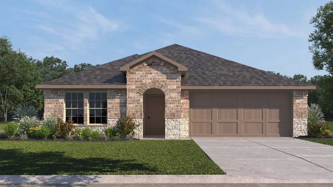 Representative exterior photo of a completed home built from the Lakeway by D.R. Horton in Marlow Lake, Texas City, TX (Image 2). Representative exterior photo of a completed home built from the Lakeway by D.R. Horton in Marlow Lake, Texas City, TX (Image 2).