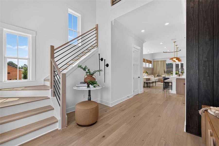 Furnished interior view inside a new home in Villages at Sharon Springs, Cumming (Image 5).