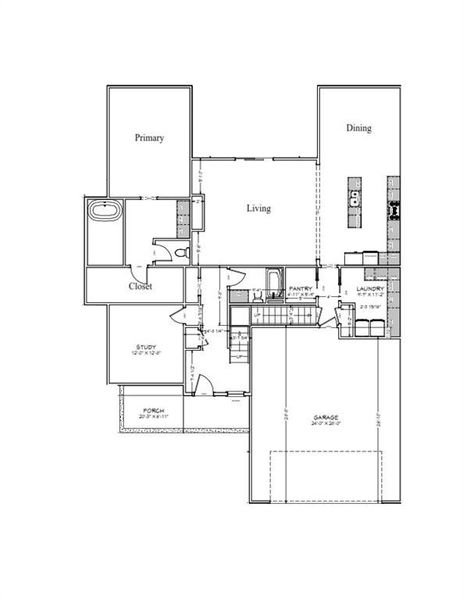2D floor plan layout of this home in , Dawsonville, GA (Image 2).