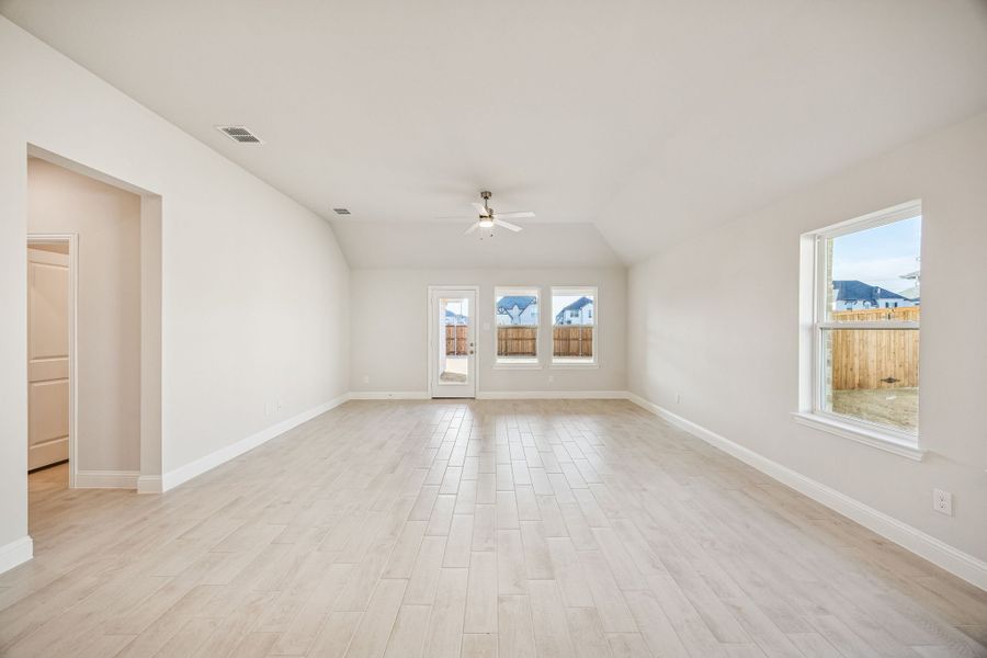 Representative unfurnished interior of a home built from the Juniper IV by Megatel Homes in Saint Tropez, Huffman (Image 8). Representative unfurnished interior of a home built from the Juniper IV by Megatel Homes in Saint Tropez, Huffman (Image 8).