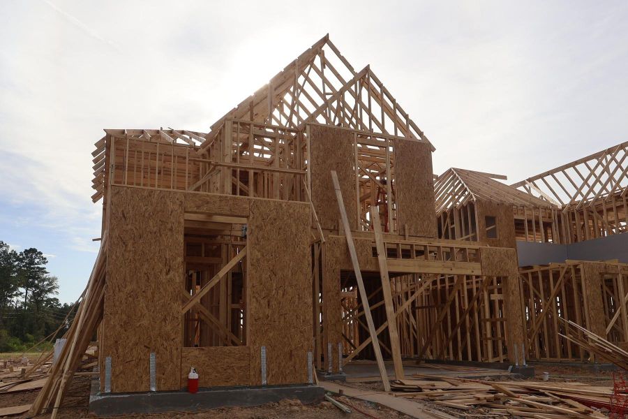 In-progress construction of a new home in Woodson’s Reserve, Spring, TX (Image 6).