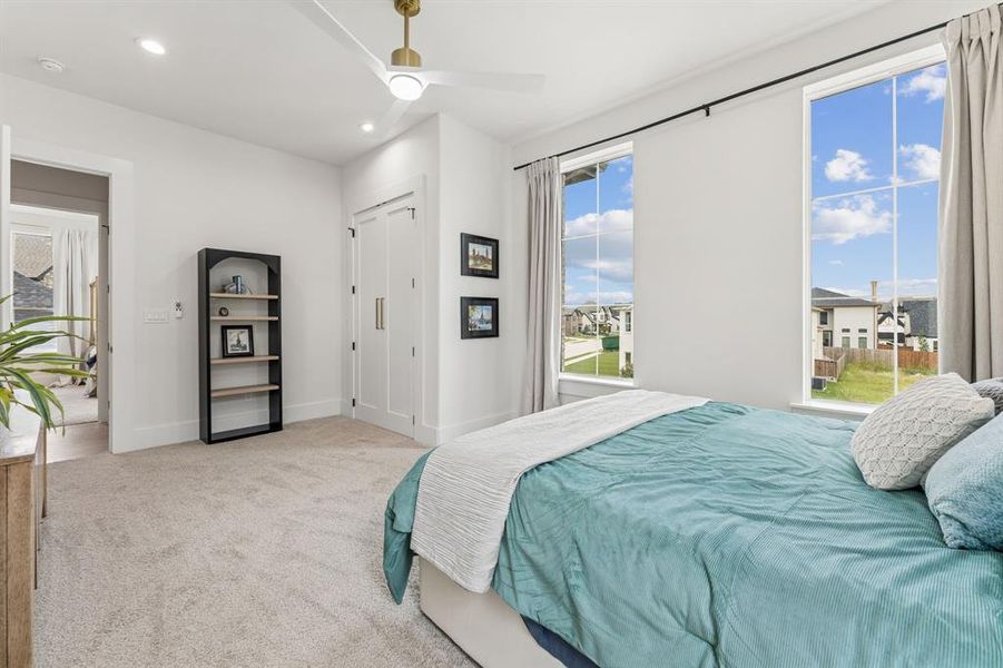 2nd floor bedroom with tall windows 2nd floor bedroom with tall windows