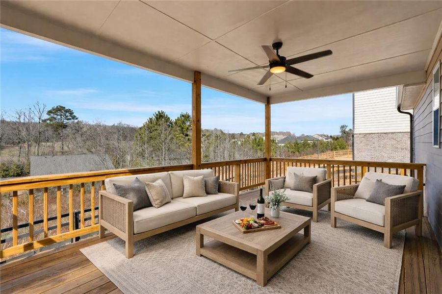 Exterior details and patio area of a home in Carmichael Farms, Canton (Image 3).