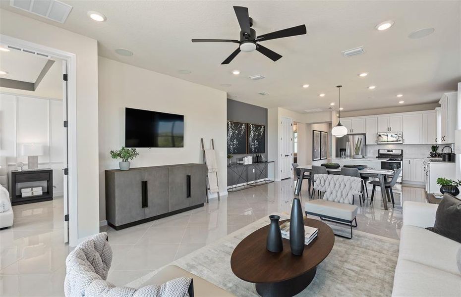 Furnished interior view inside a new home in Del Webb at Viera, Melbourne (Image 5).
