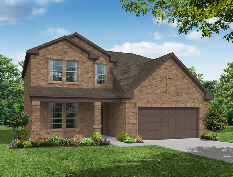 Representative exterior photo of a completed home built from the Raleigh by Impression Homes in De Berry Reserve, Royse City, TX (Image 5). Representative exterior photo of a completed home built from the Raleigh by Impression Homes in De Berry Reserve, Royse City, TX (Image 5).