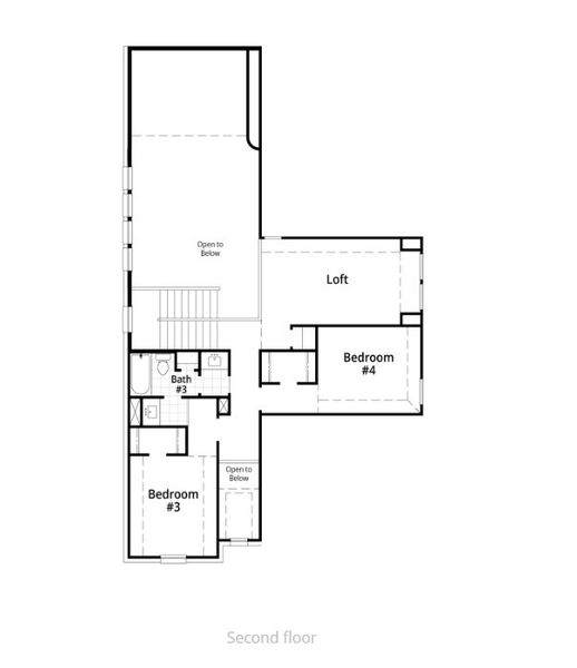 2D floor plan layout of this home in Sandbrock Ranch: 45ft. lots, Aubrey, TX (Image 4). 2D floor plan layout of this home in Sandbrock Ranch: 45ft. lots, Aubrey, TX (Image 4).