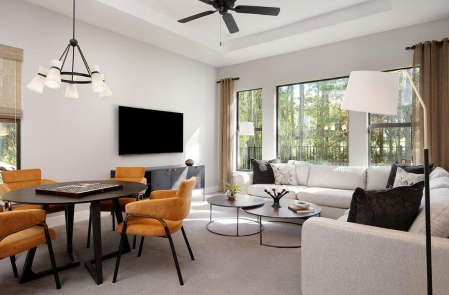 Furnished interior view inside a new home in , Dahlonega (Image 11). Furnished interior view inside a new home in , Dahlonega (Image 11).