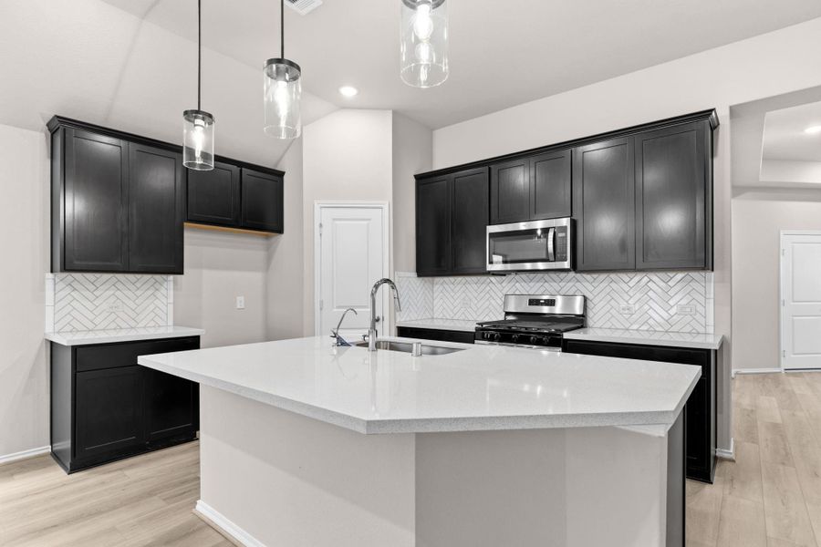 Furnished interior view inside a new home in Grand Central Park, Conroe (Image 10).