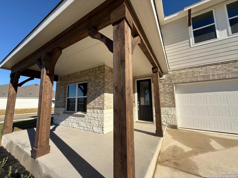 Exterior details and patio area of a home in The Preserve at the Wilder, Adkins (Image 19). Exterior details and patio area of a home in The Preserve at the Wilder, Adkins (Image 19).