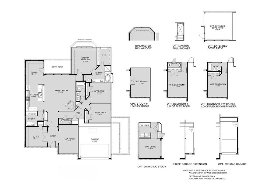 2D floor plan layout for the The Casey - Walden on Lake Conroe by Legend Homes in Lake Conroe Area Homes, Montgomery, TX (Image 3).