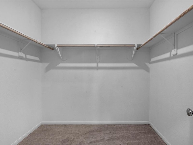 Enough space for the most avid shopper in primary closet