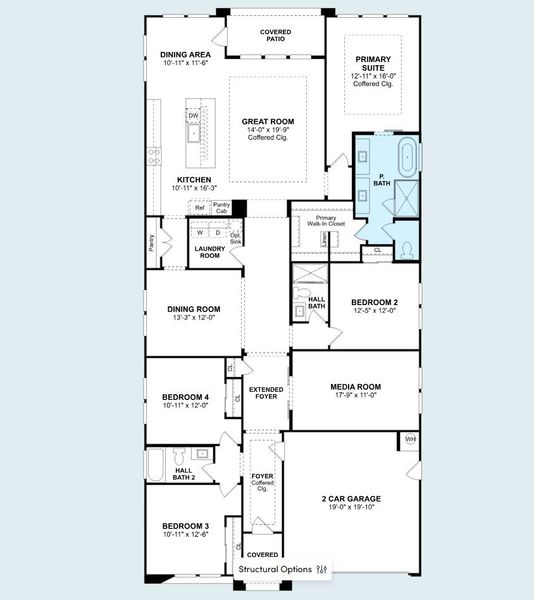2D floor plan layout of this home in Edgewood, San Tan Valley, AZ (Image 2). 2D floor plan layout of this home in Edgewood, San Tan Valley, AZ (Image 2).