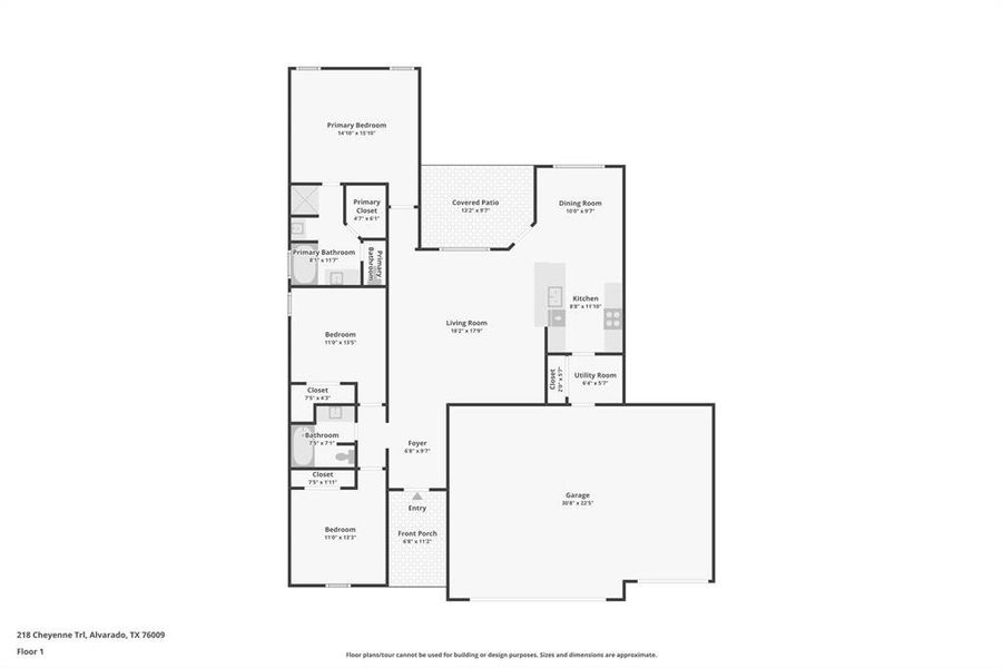 2D floor plan layout of this home in , Alvarado, TX (Image 5).