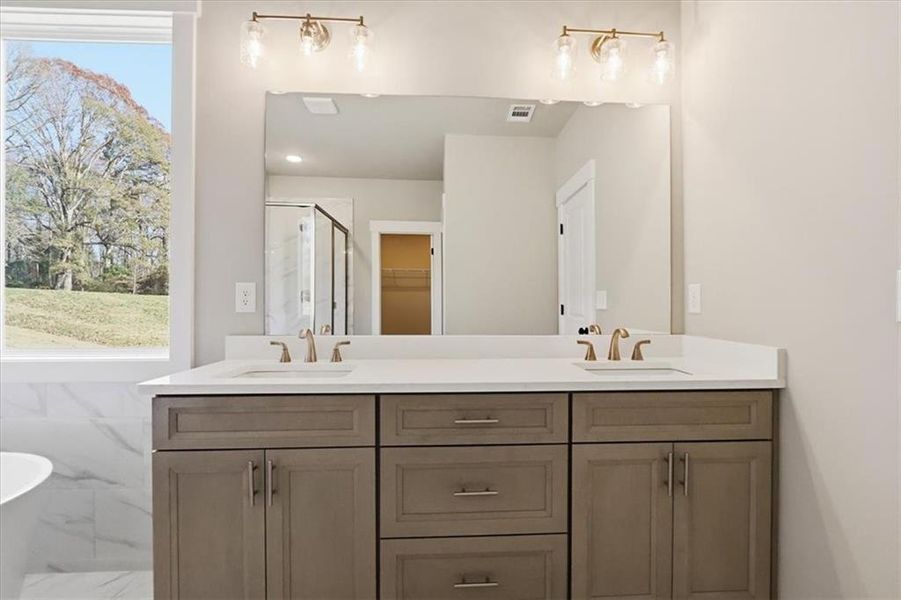 Furnished interior view inside a new home in , Statham (Image 39).