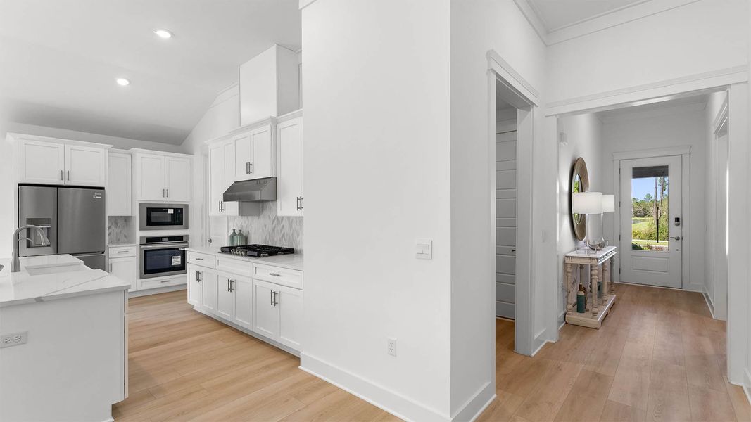 Furnished interior view inside a new home in Breakfast Point East Phase II, Panama City Beach (Image 6). Furnished interior view inside a new home in Breakfast Point East Phase II, Panama City Beach (Image 6).