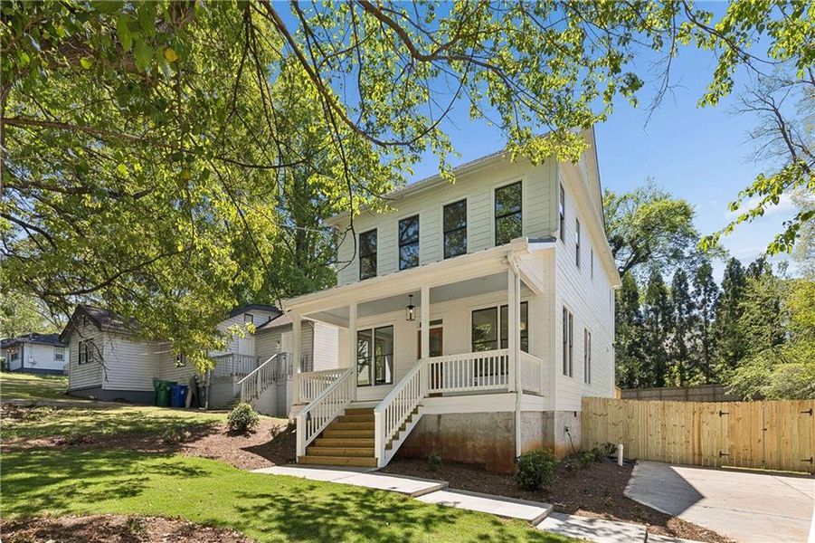Exterior details and patio area of a home in , Atlanta (Image 29). Exterior details and patio area of a home in , Atlanta (Image 29).
