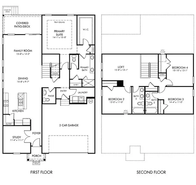 2D floor plan layout of this home in Avery Farms - Legacy Series, Murfreesboro, TN (Image 2). 2D floor plan layout of this home in Avery Farms - Legacy Series, Murfreesboro, TN (Image 2).