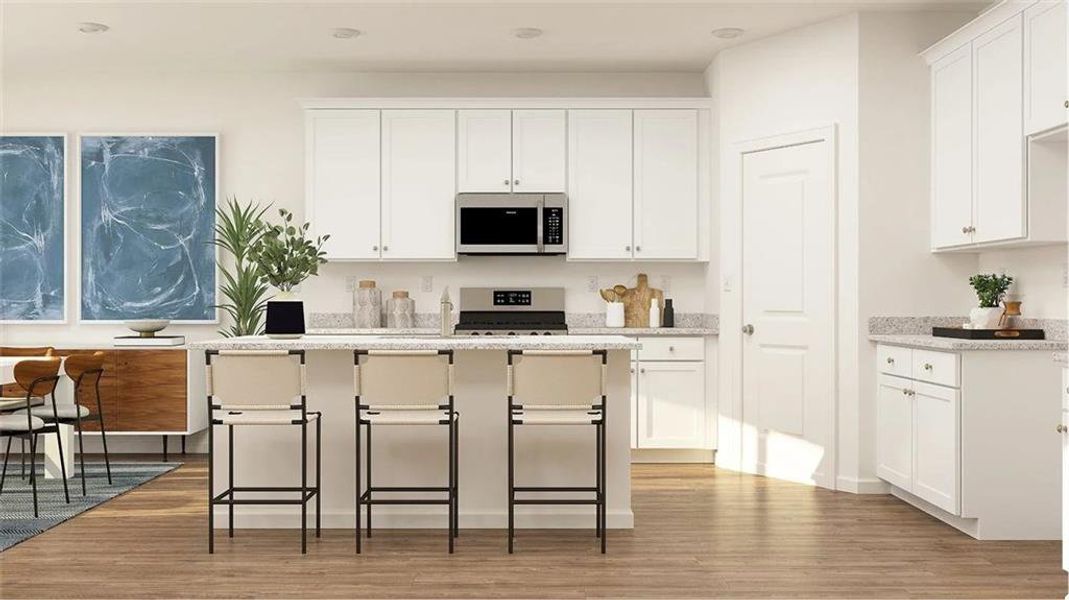 Furnished interior view inside a new home in Crossvine Village, LaGrange (Image 8).