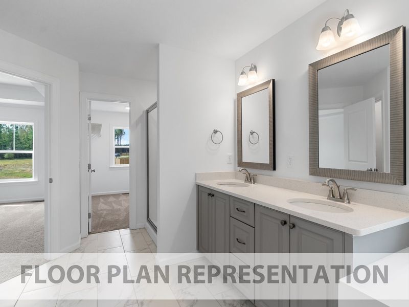 Primary Bathroom | 1772 Plan by Ivey Homes Primary Bathroom | 1772 Plan by Ivey Homes