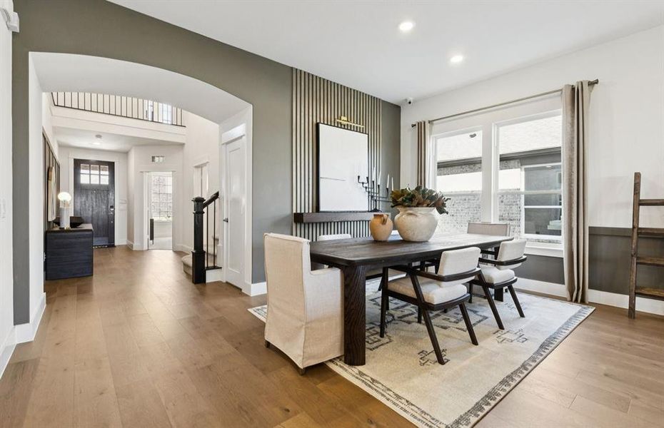 *Model Representation - dining room with large windows *Model Representation - dining room with large windows