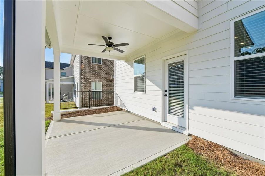 Exterior details and patio area of a home in Auburn Glen, Dacula (Image 26).