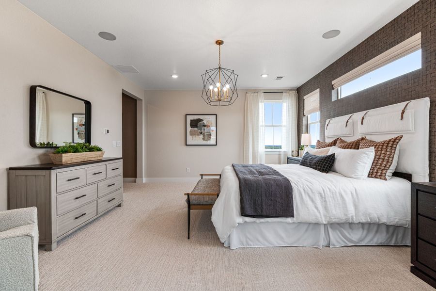 Furnished interior view inside a new home in Trailstone, Arvada (Image 7).