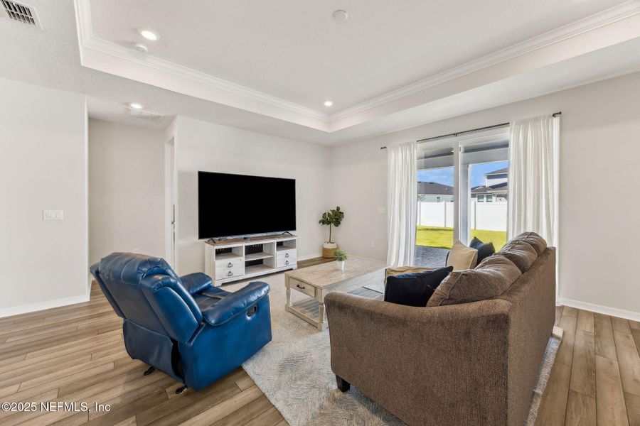 Furnished interior view inside a new home in Forest Park at Wildlight, Yulee (Image 35). Furnished interior view inside a new home in Forest Park at Wildlight, Yulee (Image 35).