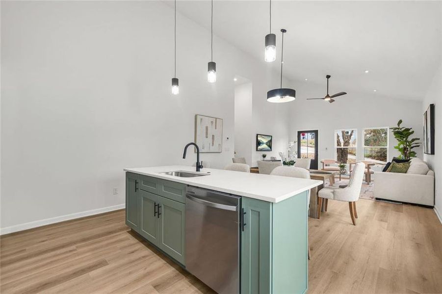 Furnished interior view inside a new home in , Atlanta (Image 23).