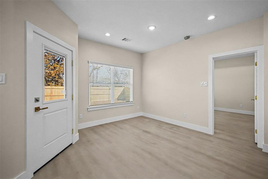 Breakfast area off kitchen and back door