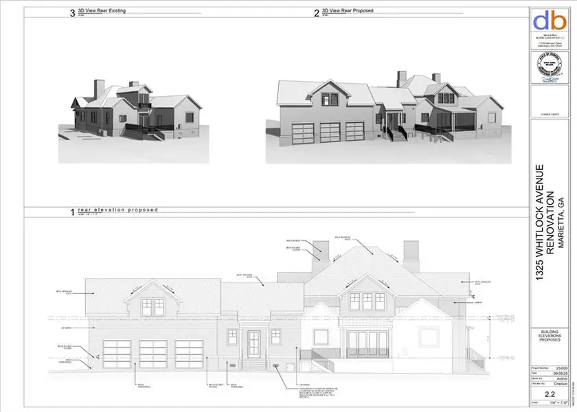 Exterior rendering of this home design in , Marietta, GA (Image 3).