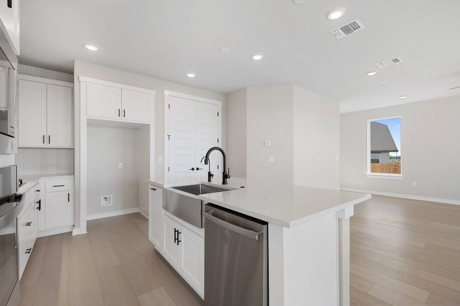 Furnished interior view inside a new home in Terrace Collection At Turner's Crossing, Buda (Image 10).