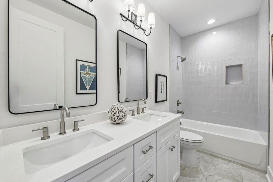 Furnished interior view inside a new home in Skyview On Broad, Sugar Hill (Image 32).