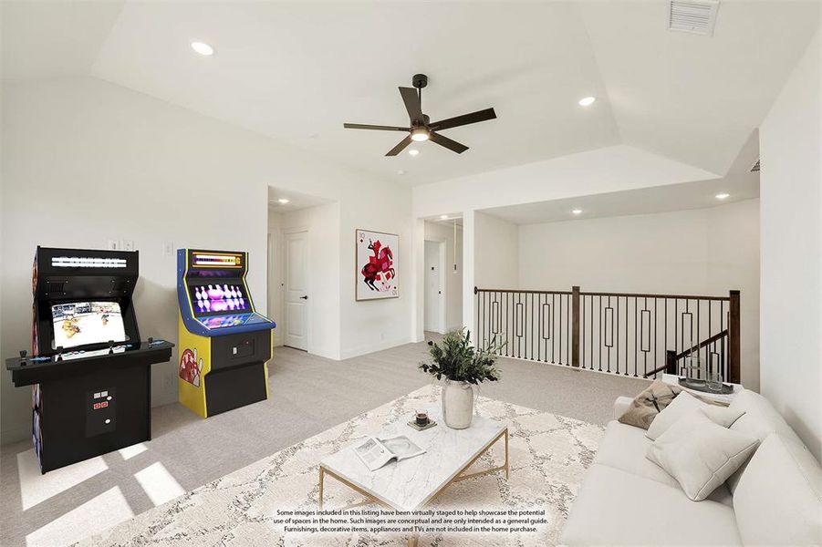 Furnished interior view inside a new home in Windsong Ranch Classic 61, Prosper (Image 10). Furnished interior view inside a new home in Windsong Ranch Classic 61, Prosper (Image 10).