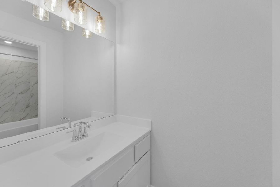 Furnished interior view inside a new home in Santa Rita Ranch - 60', Liberty Hill (Image 6). Furnished interior view inside a new home in Santa Rita Ranch - 60', Liberty Hill (Image 6).