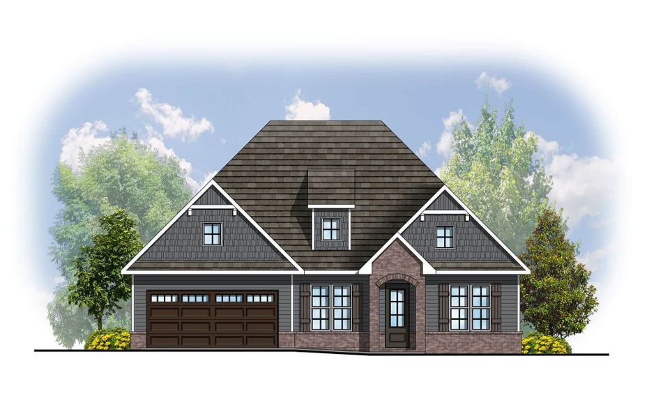 Representative rendering of the exterior for the Piedmont I by Cook Bros. Homes (Image 4).