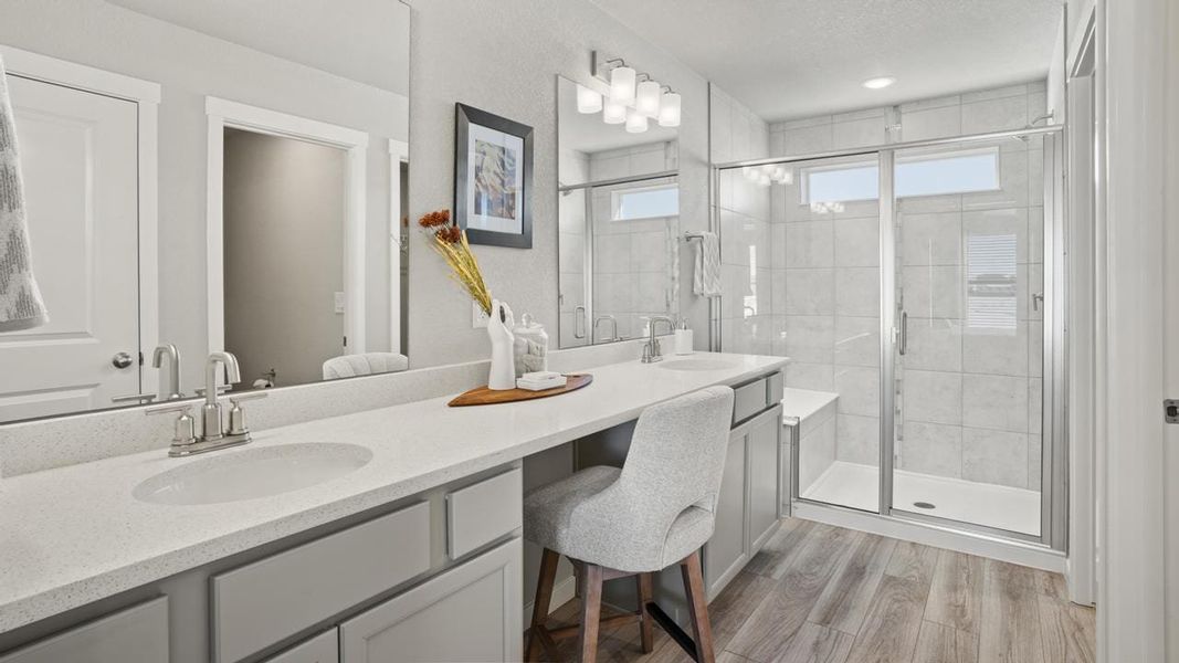 Furnished interior view inside a new home in Trails at Aspen Ridge-3, Colorado Springs (Image 27). Furnished interior view inside a new home in Trails at Aspen Ridge-3, Colorado Springs (Image 27).