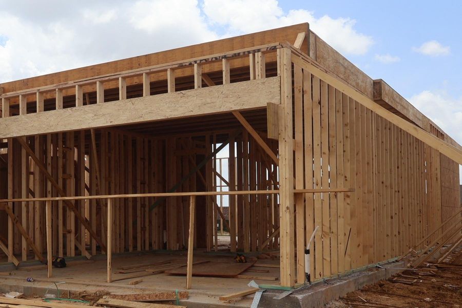 In-progress construction of a new home in Dunham Pointe, Cypress, TX (Image 2). In-progress construction of a new home in Dunham Pointe, Cypress, TX (Image 2).