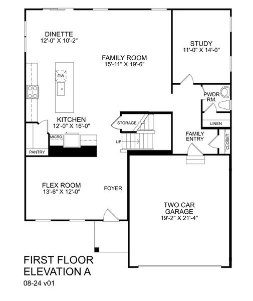 2D floor plan layout for the Lehigh by Ryan Homes in Everly Classics, Spartanburg, SC (Image 3). 2D floor plan layout for the Lehigh by Ryan Homes in Everly Classics, Spartanburg, SC (Image 3).