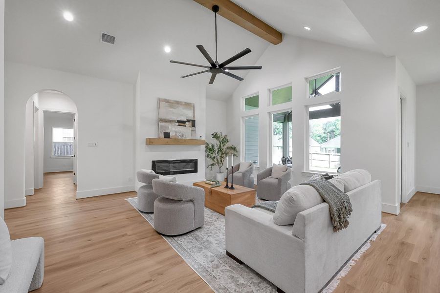 Furnished interior view inside a new home in , Willis (Image 10).