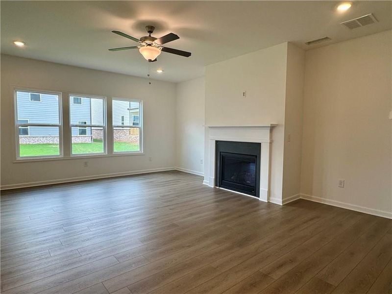 Spacious, unfurnished interior of a new home in Eastlyn Crossing - Single Family, Flowery Branch (Image 49). Spacious, unfurnished interior of a new home in Eastlyn Crossing - Single Family, Flowery Branch (Image 49).