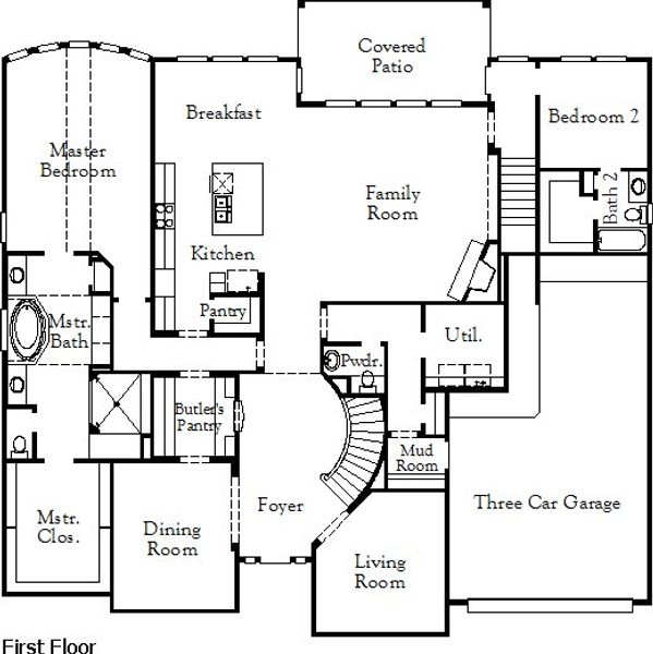 2D floor plan layout of this home in Harvest Green, Richmond, TX (Image 5).