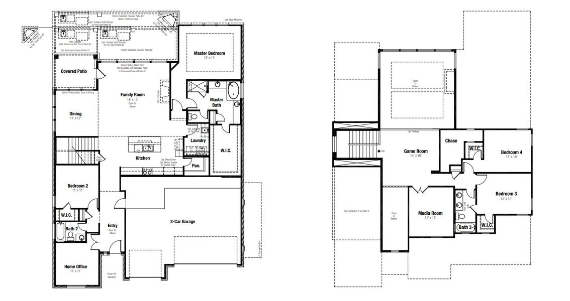 2D floor plan layout for the Irving by Scott Felder Homes in Windsong, Boerne, TX (Image 3).