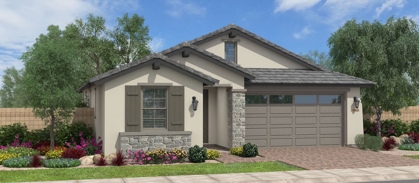 Representative exterior photo of a completed home built from the Idyllwild by Fulton Homes in Ridgeline at Acclaim, Avondale, AZ (Image 5).